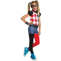 Rubi kostim za superherojske djevojke Ambo kostim Harlee Kvinn, veliki, crni, crveni, bijeli