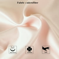 Svilene satenske jastučnice sa skrivenim patentnim zatvaračem, prozračne i rashladne jastučnice, ružičaste, standardne, 20 26