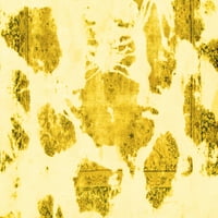 Tvrtka alt strojno pere pravokutne apstraktne žute moderne unutarnje prostirke, 7 '10'