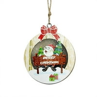 Lančići za kosu, duge keramičke Ptice za vješanje na zid, zrcalna kugla, užareni drveni ukrašeni privjesak za božićno drvce, Božićni