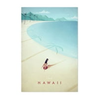 Hawaii Art Deco Beach Minimalne planine 24 36 Unframed Wall Art Print