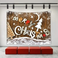 Božićna tapiserija, Sretan Božić, zimsko snježno drvce, drvena ploča, ploča od dasaka, drveni blok, Sretna Nova Godina, Božić, Zidne
