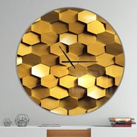 Dizajnerski moderni zidni sat tekstura zidova u obliku zlatnog saća