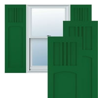 Ekena Millwork 18 W 39 H True Fit Pvc San Miguel Misijski stil Fiksni montirani roleri, Viridian Green